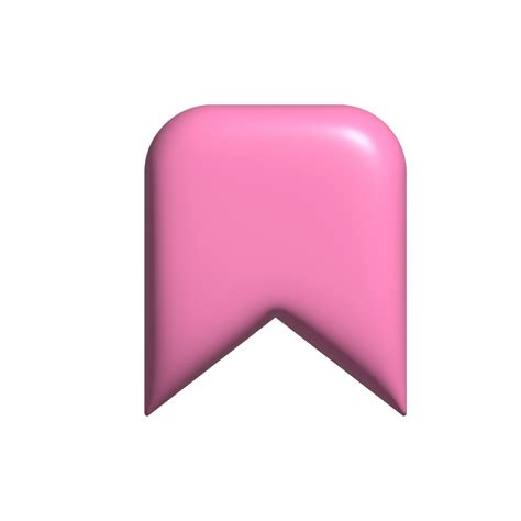 Bookmark Icon Pink 3d Render 22278072 Png