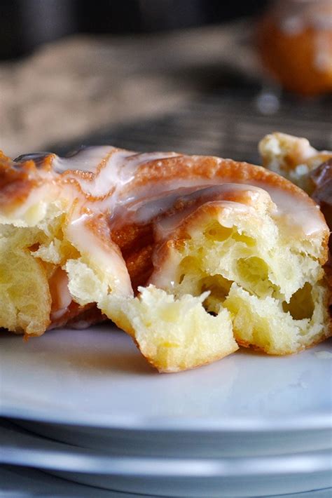 French Cruller Doughnut Recipe With Honey Glaze Of Batter And Dough