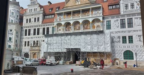 Schloss Dresden Altan Großer Schlosshof Innenräume Dresden