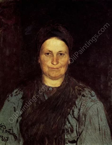 Portrait Of Tatyana Repina The Artist S Mother Ilia Efimovich Repin