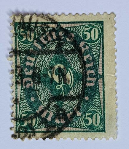 Briefmarke Deutsches Reich 50 Mark Posthorn 1922 Gestempelt EBay