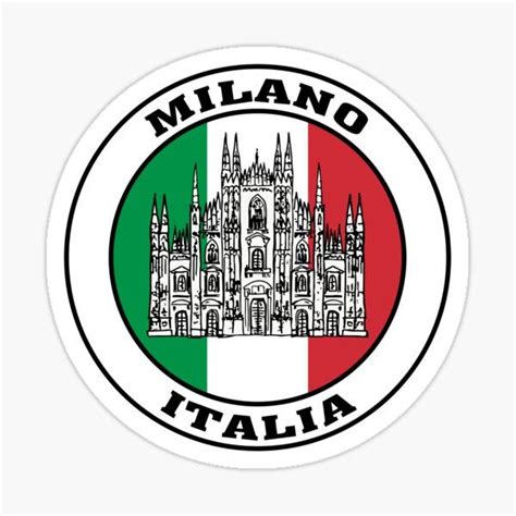 Milano Italia Travel Souvenir Italian Flag Sticker Milan Italy Badge Sticker | Milan italy ...