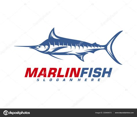 Marlin Fish Logo Design Vector Fishing Logo Design Template