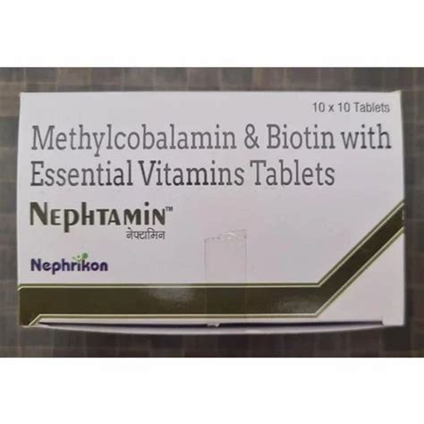 Nephtamin Methylcobalamin Biotin Essential Vitamin Tablet At Rs Box