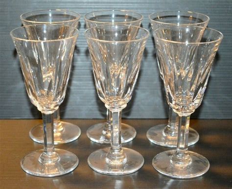 6 VERRES ANCIENS à PORTO ESTAMPILLE ST LOUIS CERDAGNE Déco Table Fêtes