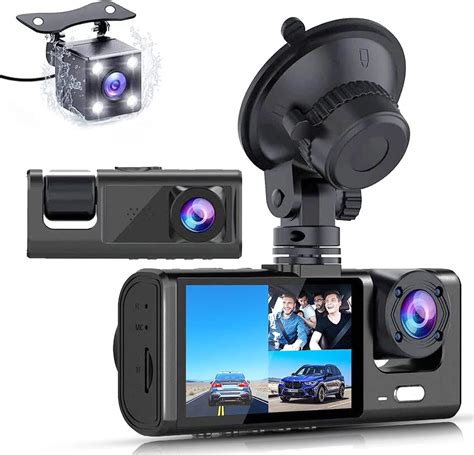 3 Channel Dash Cam Front And Rear Inside 1080P Dash Camera For Cars