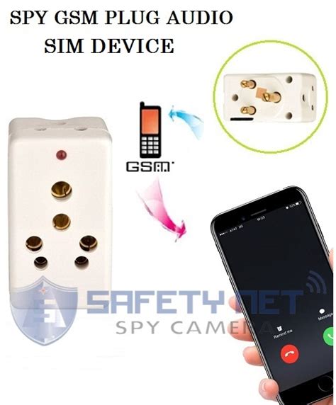 SAFETYNET Spy New 3 Pin Plug GSM Listen Audio Detect And Receiver 4G