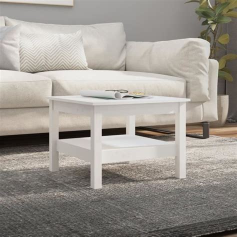 Gototop Table Basse Blanc X X Cm Bois Massif De Pin Haute Qualit