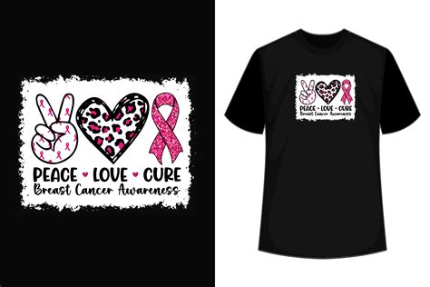 Peace Love Cure Breast Cancer Awareness Graphic By T Shirt Style