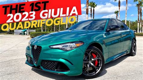 First 2023 Alfa Romeo Giulia Quadrifoglio In Verde Montreal Paint YouTube