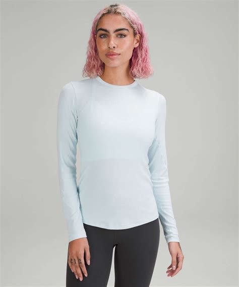 Lululemon Hold Tight Long Sleeve Shirt Powder Blue Lulu Fanatics