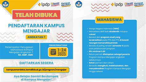 Pendaftaran Program Kampus Mengajar Angkatan Telah Dibuka