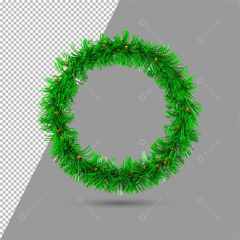 Guirlanda de Natal Elemento 3D para Composição PSD download Designi