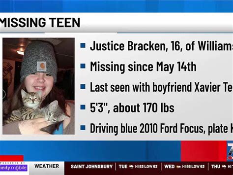 Vermont State Police Search For Missing Teen From Williamstown