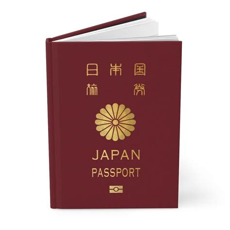 Japanese Passport Hardcover Journal Notebook Best T For Citizens Of