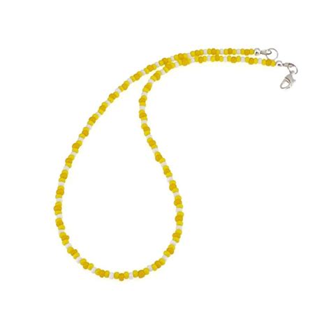 Yellow Seed Bead Necklace Yellow Glass Bead Necklace Birthday T T For Her Summer