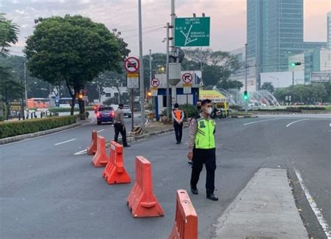 Demo Pulau Rempang Polisi Rekayasa Lalu Lintas Di Patung Kuda