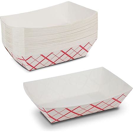 Amazon Paper Food Boats Pack Disposable Red And White