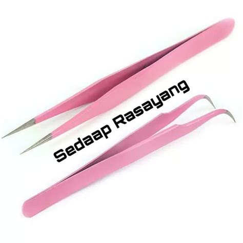 Jual Pinset Bulu Mata Vetus PINK Tweezer Eyelash Extension Shopee