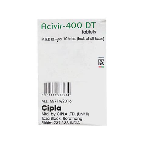 Buy Acivir Dt Tablet S Online At Upto Off Netmeds