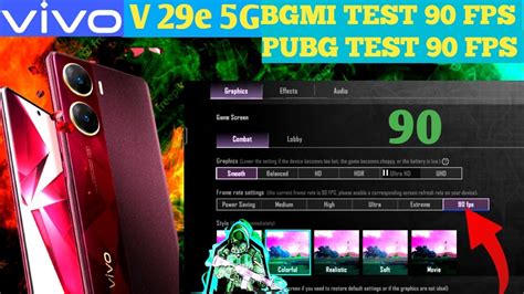 Vivo V 29e 5G Pubg Test With FPS Meter Heating And Battery Test L BGMI