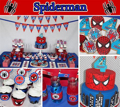 spiderman birthday supplies Spiderman birthday party pack includes ...