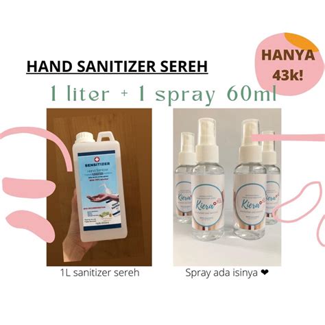 Jual FREE GIFT Hand Sanitizer 1 Liter Alkohol Pharmagrade Sanitizer