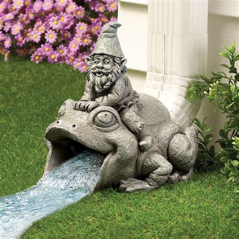 Buy Gnomes Gutter Guardian Downspout Extension Statue For Outdoor