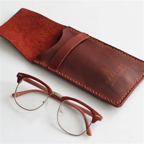 Soft Leather Eyeglass Case Etsy