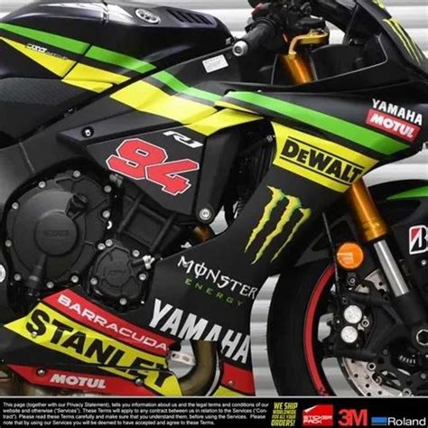 Multicolor YAMAHA R1 R1M Design 3 2015 2019 Model Full Body Wrap Decal