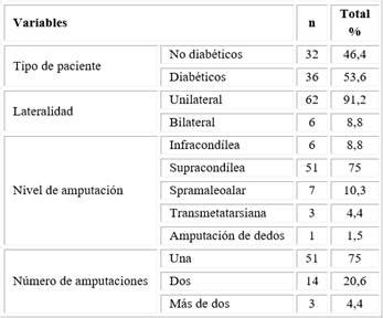 Caracterización de los pacientes con enfermedades vasculares