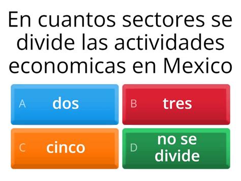 Division De Actividades Economicas En Mexico Cuestionario