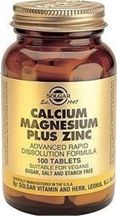 Solgar Calcium Magnesium Plus Zinc Tablet