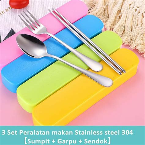 Jual Kotak Box Tempat Sendok Garpu Sumpit Set Anti Karat Stainless