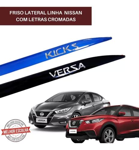 Friso Lateral Letra Cromada Nissan Kicks Versa Pcd Frete grátis