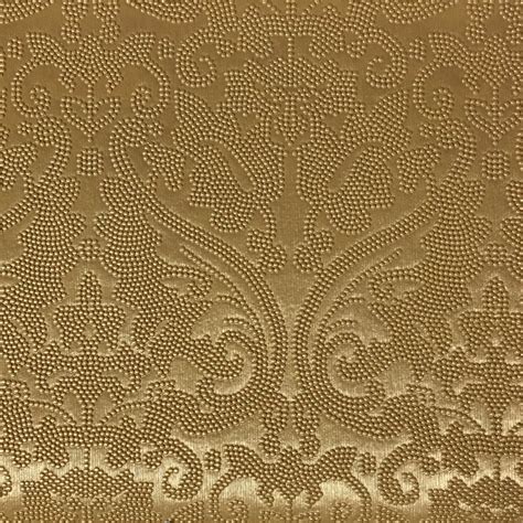 Lyon - Embossed Damask Pattern Vinyl Upholstery Fabric by the Yard