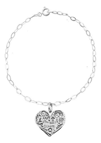 Pulsera Corazon Harry Potter Plata Con Envio Meses Sin Intereses