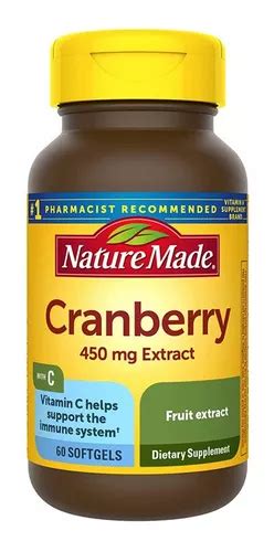 Arándano Con Vitamina C Cranberry 450mg Nature Made 60 Cáps Cuotas Sin Interés