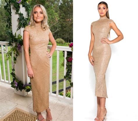 The Bachelor AU Season 6 Episode 2 Shannon S Nude Embellished Dress