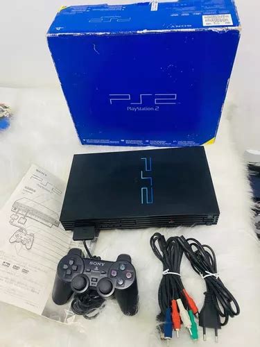 Playstation 2 Fat Preto Scph 39001 Caixa Original Parcelamento Sem Juros