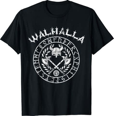 Walhalla Wikinger Germanen Design Mit Runen T Shirt Amazon De Fashion