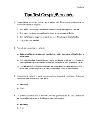 Tipo Test EXAMEN Pdf