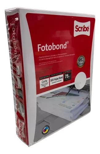 Hojas Scribe Papel Fotobond Blanco Carta Blancura Meses Sin