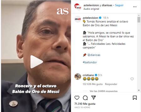 La reacción viral de Cristiano a las críticas de Roncero sobre el Balón