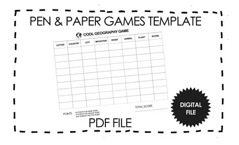 Pen and Paper Games, Cool Geography Game, Kids Printables, For Kids an ...