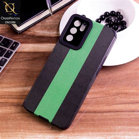 Oppo Reno 6 Cover Black And Green Soft Tpu Lining Case With Camera P Ordernation