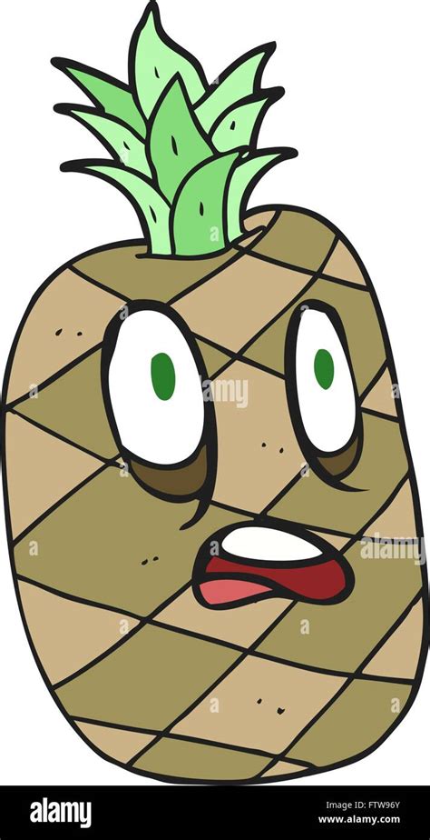 Freehand Drawn Cartoon Pineapple Stock Vector Image And Art Alamy