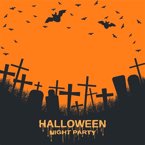 Premium Vector Halloween Scary Night Vector Illustration