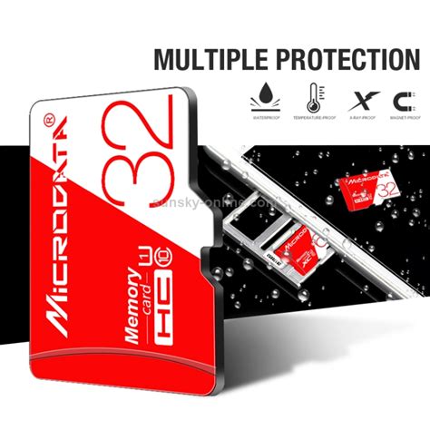 Microdata Gb High Speed U Red And White Tf Micro Sd Memory Card