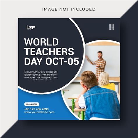 Premium Vector World Teachers Day Social Media Post Design Template